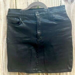 🥷🥷🥷 AGOLDE BLACK LEATHER LOOK MINISKIRT SIZE 29 NWOT 🥷🥷🥷